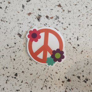 10/$10 NEW Peace Floral Retro Hippie Sticker